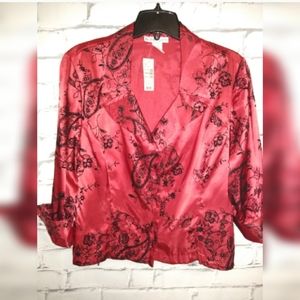 Dress Barn paysley textured print, blouse size XL